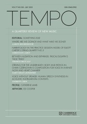 Tempo Volume 77 - Issue 305 -