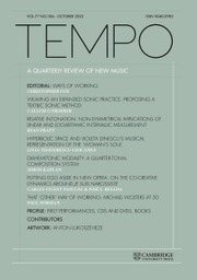 Tempo Volume 77 - Issue 306 -
