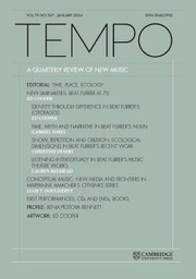 Tempo Volume 78 - Issue 307 -