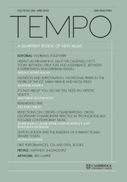 Tempo Volume 78 - Issue 308 -
