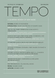 Tempo Volume 78 - Issue 310 -