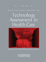 International Journal of Technology Assessment in Health Care Volume 24 - Issue 3 -