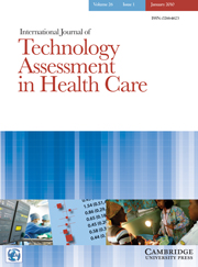 International Journal of Technology Assessment in Health Care Volume 26 - Issue 1 -