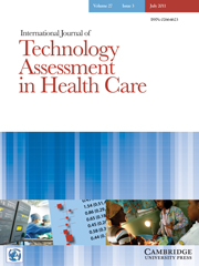 International Journal of Technology Assessment in Health Care Volume 27 - Issue 3 -