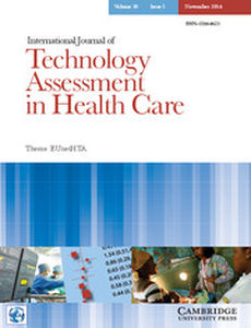 International Journal of Technology Assessment in Health Care Volume 30 - Issue 5 -