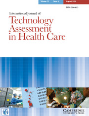 International Journal of Technology Assessment in Health Care Volume 32 - Issue 4 -