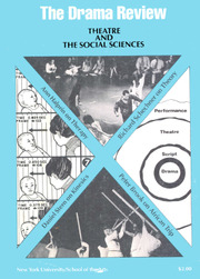 TDR Volume 17 - Issue 3 -  Theatre and the Social Sciences