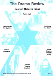 TDR Volume 24 - Issue 3 -  Jewish Theatre Issue