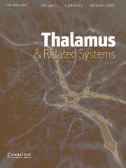 Thalamus & Related Systems Volume 1 - Issue 1 -