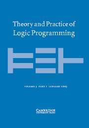 Theory and Practice of Logic Programming Volume 3 - Issue 1 -