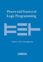 Theory and Practice of Logic Programming Volume 3 - Issue 6 -