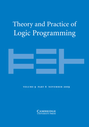 Theory and Practice of Logic Programming Volume 9 - Issue 6 -