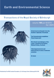 Earth and Environmental Science Transactions of The Royal Society of Edinburgh Volume 100 - Issue 3 -