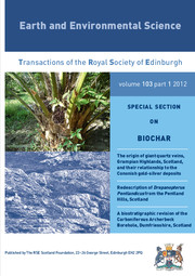 Earth and Environmental Science Transactions of The Royal Society of Edinburgh Volume 103 - Issue 1 -
