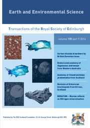 Earth and Environmental Science Transactions of The Royal Society of Edinburgh Volume 105 - Issue 1 -