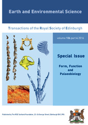 Earth and Environmental Science Transactions of The Royal Society of Edinburgh Volume 106 - Issue 4 -  Form, Function and Palaeobiology