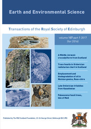 Earth and Environmental Science Transactions of The Royal Society of Edinburgh Volume 107 - Issue 1 -