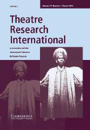 Theatre Research International Volume 29 - Issue 1 -