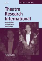 Theatre Research International Volume 29 - Issue 2 -