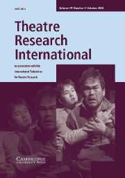 Theatre Research International Volume 29 - Issue 3 -