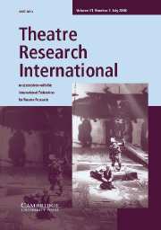 Theatre Research International Volume 31 - Issue 2 -