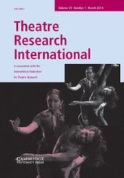 Theatre Research International Volume 39 - Issue 1 -