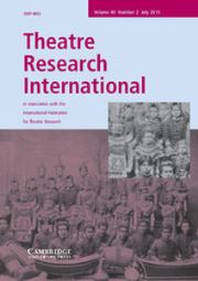 Theatre Research International Volume 40 - Issue 2 -