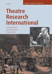 Theatre Research International Volume 41 - Issue 1 -
