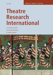 Theatre Research International Volume 43 - Issue 2 -