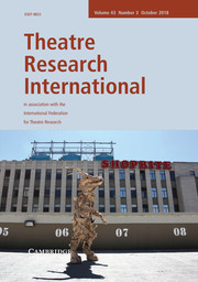 Theatre Research International Volume 43 - Issue 3 -