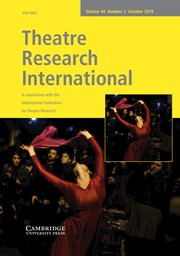 Theatre Research International Volume 44 - Issue 3 -