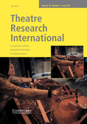 Theatre Research International Volume 46 - Issue 2 -