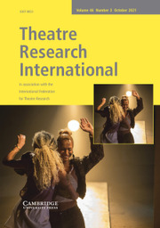 Theatre Research International Volume 46 - Issue 3 -