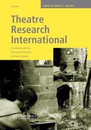 Theatre Research International Volume 48 - Issue 2 -