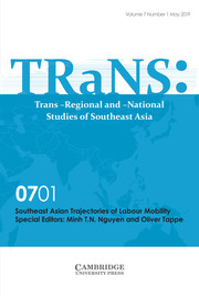 TRaNS: Trans-Regional and -National Studies of Southeast Asia Volume 7 - Special Issue1 -  Southeast Asian Trajectories of Labour Mobility