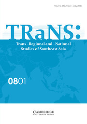 TRaNS: Trans-Regional and -National Studies of Southeast Asia Volume 8 - Issue 1 -