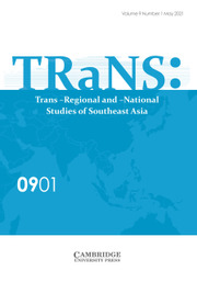 TRaNS: Trans-Regional and -National Studies of Southeast Asia Volume 9 - Issue 1 -