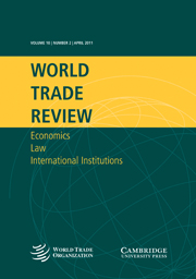 World Trade Review Volume 10 - Issue 2 -