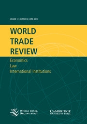 World Trade Review Volume 12 - Issue 2 -  Ninth report of the American Law Institute project on World Trade Organization Case Law covering 2011
