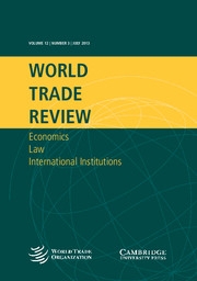 World Trade Review Volume 12 - Issue 3 -