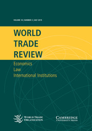 World Trade Review Volume 18 - Issue 3 -