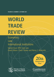 World Trade Review Volume 20 - Special Issue4 -  WTO Case Law