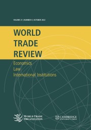 World Trade Review Volume 21 - Issue 4 -