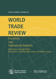 World Trade Review Volume 23 - Special Issue5 -  Package Treaties