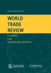 World Trade Review Volume 4 - Issue 1 -