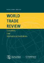 World Trade Review Volume 6 - Issue 1 -