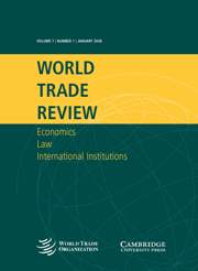 World Trade Review Volume 7 - Issue 1 -