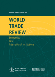 World Trade Review Volume 8 - Issue 1 -