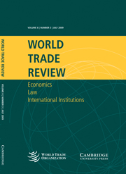 World Trade Review Volume 8 - Issue 3 -