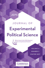 Journal of Experimental Political Science Volume 4 - Issue 3 -